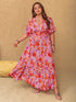 plus-size-slit-floral-v-neck-half-sleeve-maxi-dress OhSoStyled - Sophia's Style-1