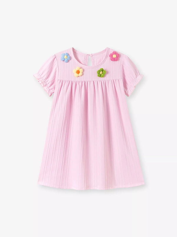 childrens-floral-ruffled-sleeve-dress-ohso-kids-sophias-style-1