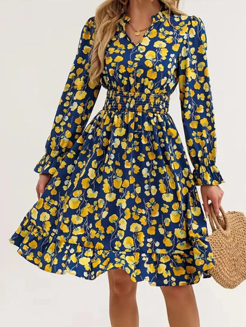 floral-notched-flounce-sleeve-dress-OhSoStyled-Sophia's-Style-19