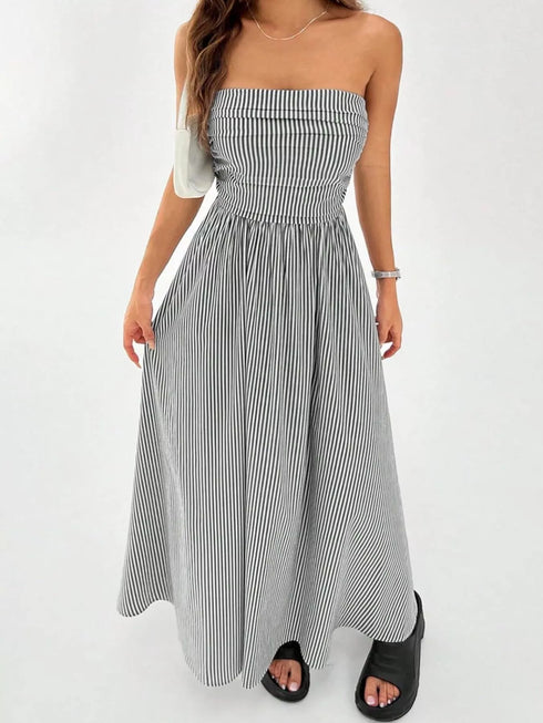 striped-strapless-casual-maxi-dress-OhSoStyled-Sophia's-Style-8