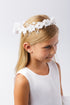 Girls Floral Details Pearl Accents Special Occasion Crown