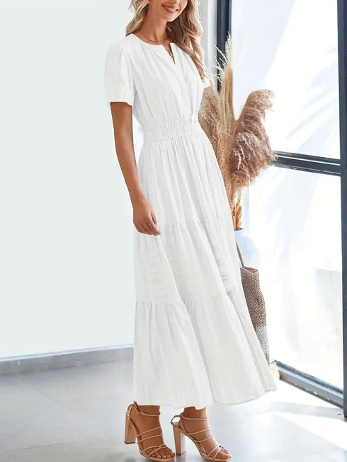 notched-short-sleeve-midi-dress-with-pockets OhSoStyled - Sophia's Style-12