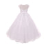 Rain Kids Big Girls White Illusion Beaded Lace Tulle Communion Dress 7-20 - SophiasStyle.com