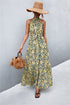printed-sleeveless-tie-waist-maxi-dress Sophia's Trends - Sophia's Style-Orange/Floral-S