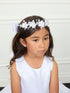 Elegant White Floral and Pearl Flower Crown for Girls