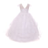 Rain Kids Big Girls White Floral Pattern Lace Peplum Tulle Communion Dress 7-16 - SophiasStyle.com