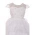 Rain Kids Big Girls White Floral Pattern Lace Peplum Tulle Communion Dress 7-16 - SophiasStyle.com