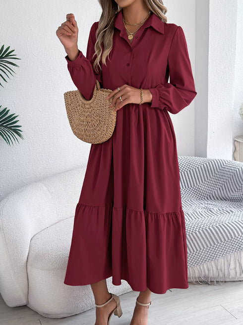 long-sleeve-tiered-button-front-midi-dress-OhSoStyled-Sophia's-Style-29