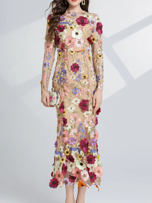 floral-embroidered-mesh-long-sleeve-midi-dress-OhSoStyled-Sophia's-Style-4