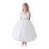 Girls Satin Sash Pleated Tulle Junior Bridesmaid Dress 2-16