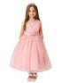 Girls Satin Sash Pleated Tulle Junior Bridesmaid Dress 2-16