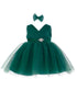 Baby Girls Satin Sash Pleated Tulle Flower Girl Dress 6-24M