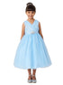 Girls Satin Sash Pleated Tulle Junior Bridesmaid Dress 2-16