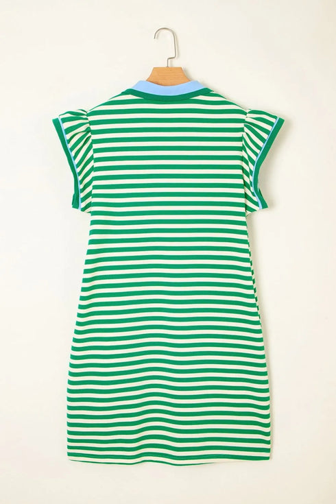 stripe-print-contrast-collar-split-neck-flutter-sleeve-dress-OhSoStyled-Sophia's-Style-5