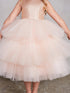 Girls Multi Color Metallic Glitter Layered Tulle Junior Bridesmaid 2-12