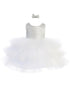 Baby Girls Metallic Glitter Layered Tulle Flower Girl Dress 6-24M
