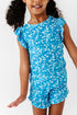 blue-base-flowers-ruffle-short-set-little-pajama-co - Sophia's Style -2