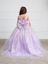 Girls Sparkling Full Length Dress with Tail and Large Bow Accent 2-12