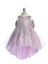 Baby Girls Sparkling Full Length Dress with Tail and Large Bow Accent 6-24 Months