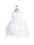 Baby Girls Metallic Lace Overlay Tulle Flower Girl Dress 6-24M