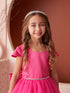 Girls Multi Color Square Neckline Cap Sleeve Flower Girl Dress 2-12