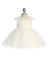 Baby Girls Lace Illusion Neckline Formal Dress 6-24 Months