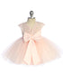 Baby Girls Lace Illusion Neckline Formal Dress 6-24 Months