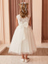 Girls Lace Illusion Neckline Formal Dress 2-18