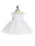 Baby Girls Lace Illusion Neckline Formal Dress 6-24 Months