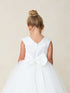 Girls Sparkle Blossom White Flower Girl Dress with Cascading Bead & Sequin Bodice, Sizes 2-18