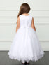 Girls Floral Lace & Pearl Embellished Dress with Embroidered Hem 2-18