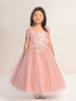 Girls Blooming Grace 3-D Flower Girl Dress with Removable Shoulder Bows, Sizes 2-12