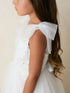 Girls Blooming Grace 3-D Flower Girl Dress with Removable Shoulder Bows, Sizes 2-12
