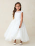 Girls Sparkling All Glitter Dress with Lace Appliqué 2-16
