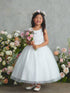 Girls Floral Appliqué Tulle Special Occasion Dress 2-18