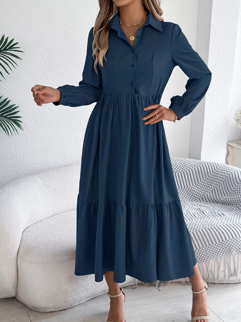 long-sleeve-tiered-button-front-midi-dress-OhSoStyled-Sophia's-Style-7