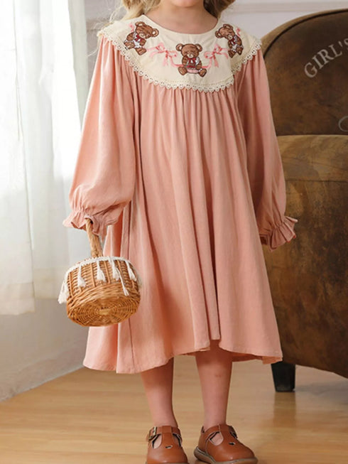 childrens-teddy-bear-embroidered-collar-long-sleeve-dress-ohso-kids-sophias-style-3