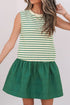 stripe-woven-sleeveless-mini-dress OhSoStyled - Sophia's Style in Dark Green-4