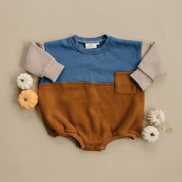 salt-and-pine-x-ljc-color-block-sweatshirt-romper Little Joy Co - Sophia's Style-1