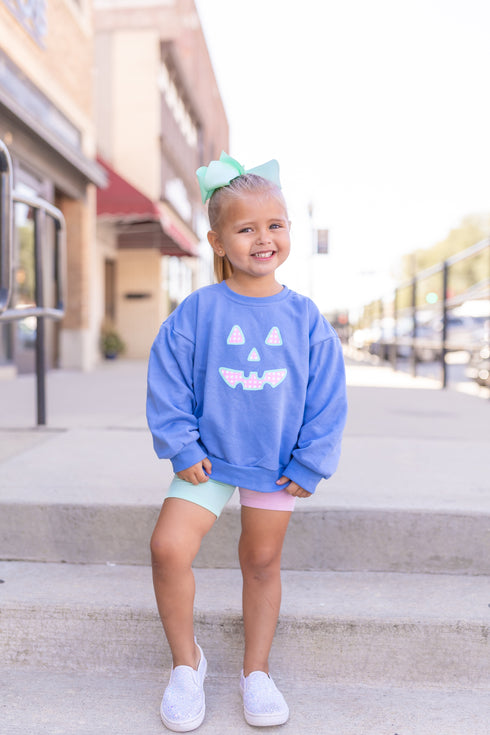 pastel-gingham-jack-o-lantern-crewneck-sweatshirt-or-romper Sophia's Style-3