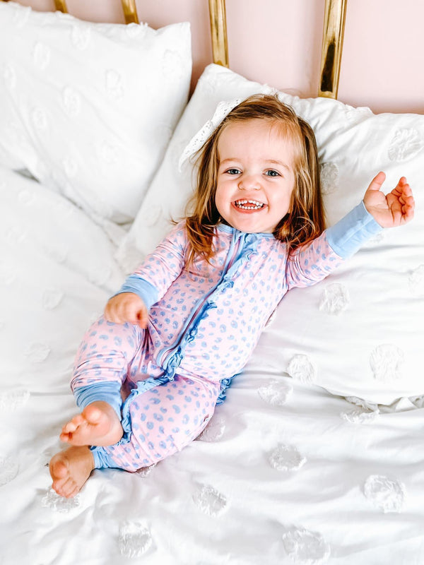 lillian-leopard-bamboo-ruffle-convertible-footie-Laree + Co. at Sophia's StyleFootie-1