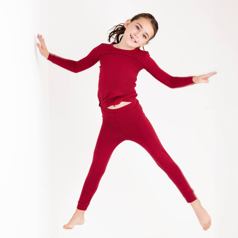 burgundy-long-sleeve-pjs Big Dreams Little Jammie Session Sophia's Style-1