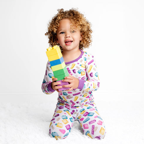 block-party-purple-long-sleeve-pjs Big Dreams Little Jammie Session Sophia's Style-3