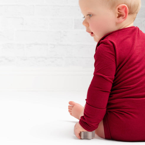 burgundy-bodysuit Big Dreams Little Jammie Session Sophia's Style-1