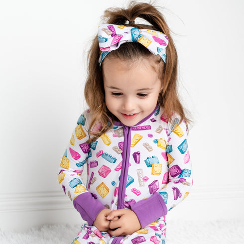 block-party-purple-romper Big Dreams Little Jammie Session Sophia's Style-6
