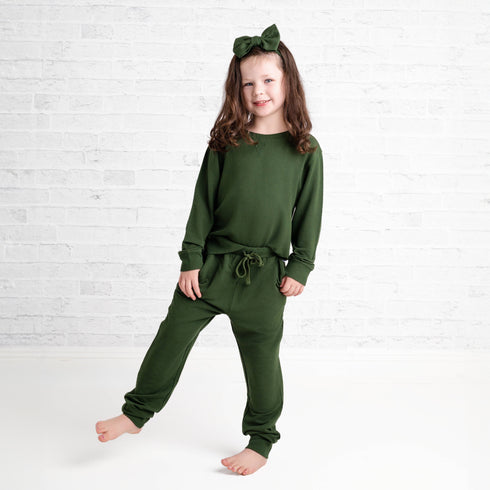 emerald-kids-jogger-set Big Dreams Little Jammie Session Sophia's Style-3