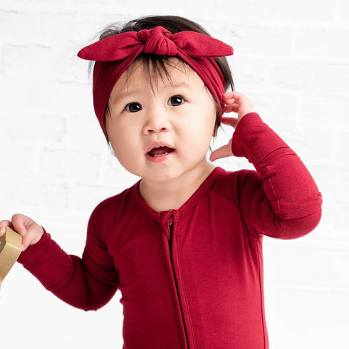 burgundy-romper Big Dreams Little Jammie Session Sophia's Style-3