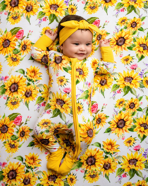 suns-and-roses-sunflowers-romper Big Dreams Little Jammie Session Sophia's Style-2