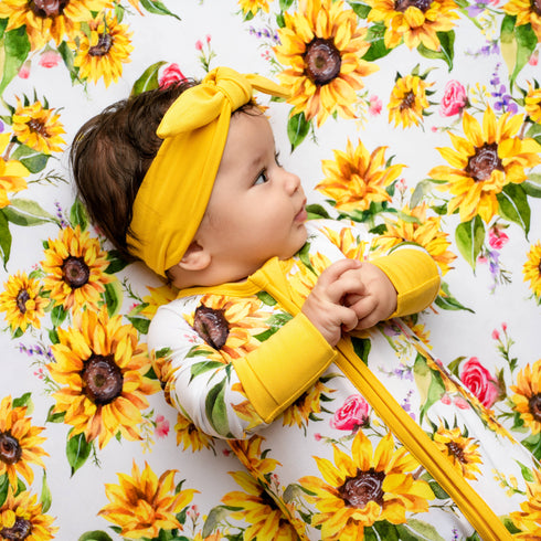 suns-and-roses-sunflowers-romper Big Dreams Little Jammie Session Sophia's Style-3