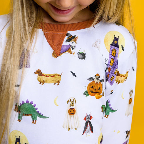 howl-o-ween-dog-kids-jogger-set Big Dreams Little Jammie Session Sophia's Style-2